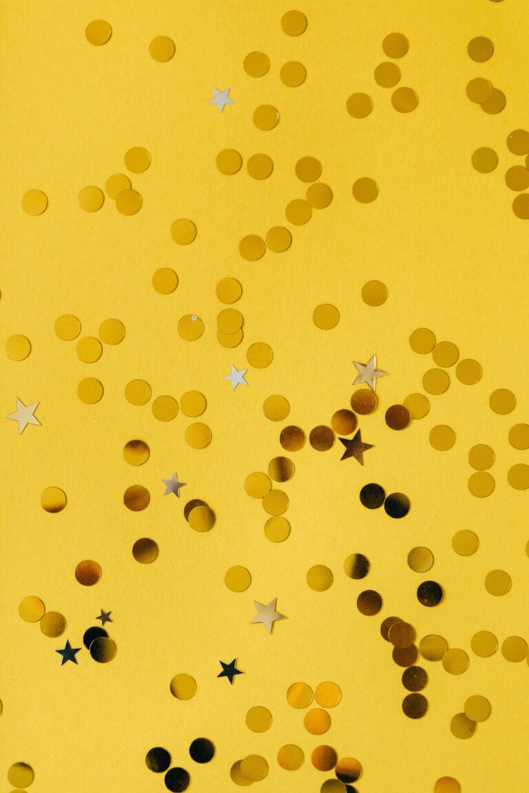 Goldgelbes Konfetti