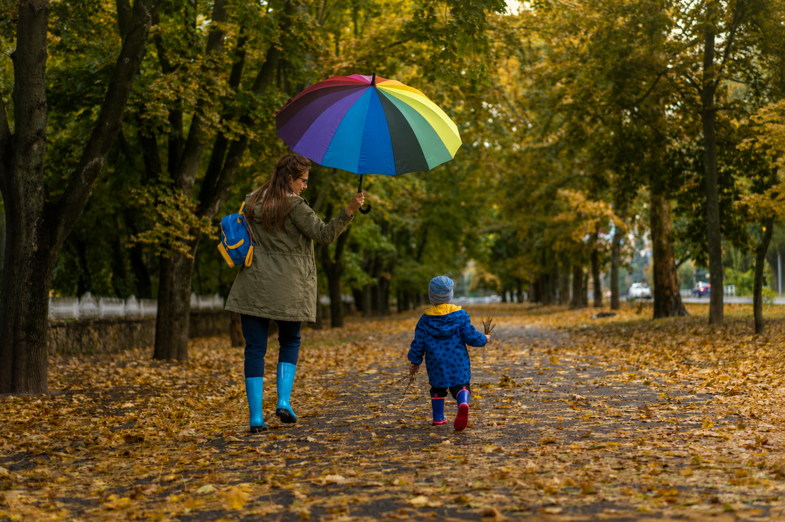 Wir im Regen